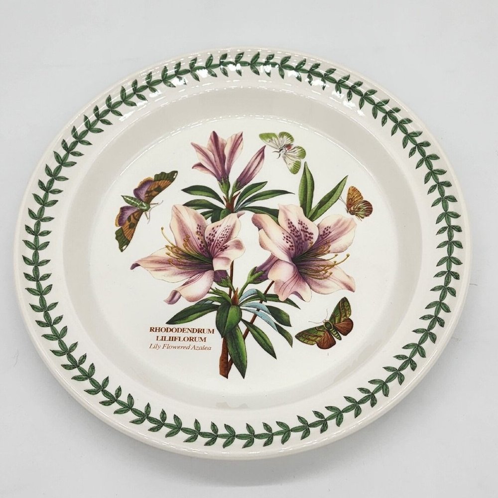 Portmeirion Botanic Garden 10 1/2' Dinner Plate Rhododendrum Liliiflorum NEW